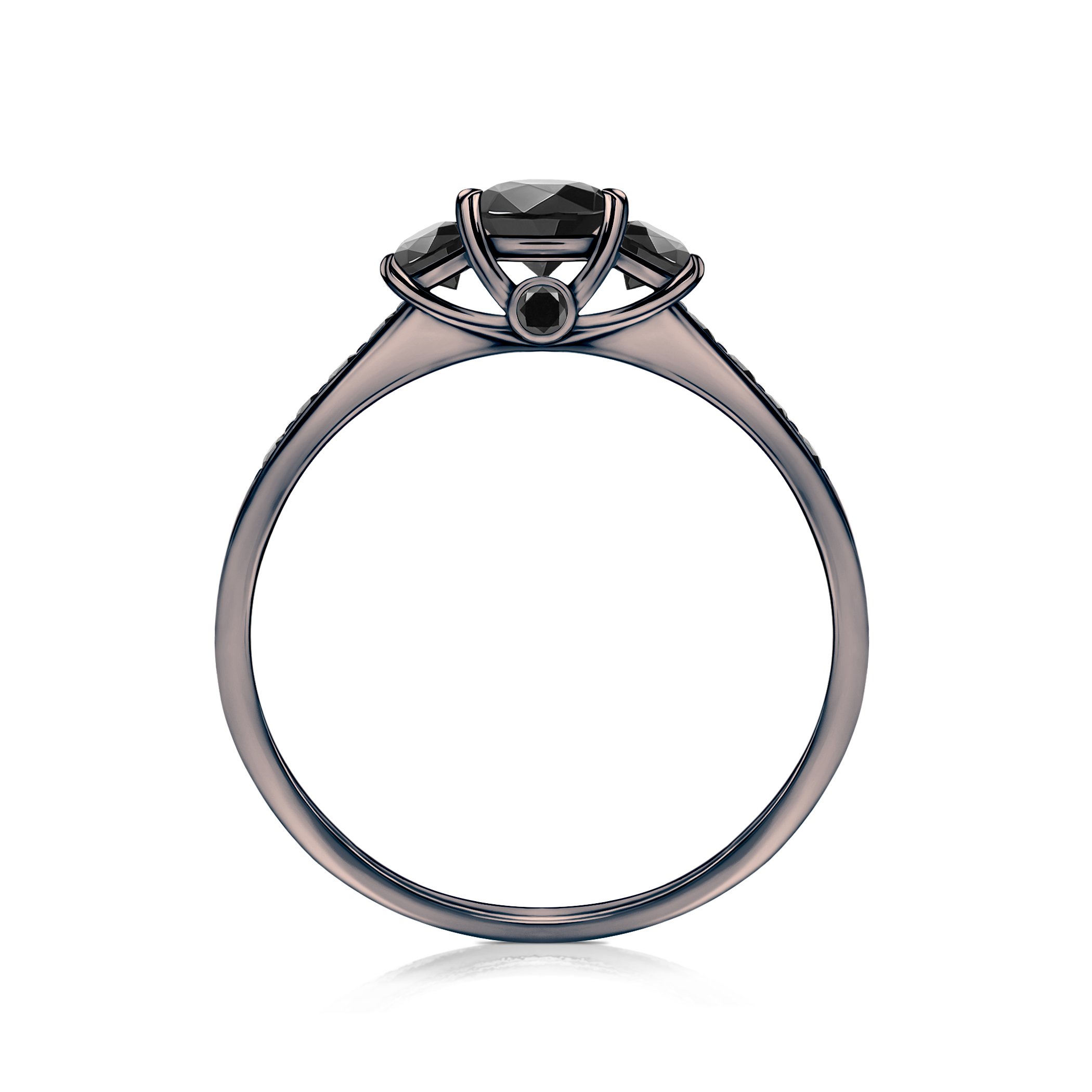 Pierścionek zaręczynowy Dream: czarne złoto, czarny diament