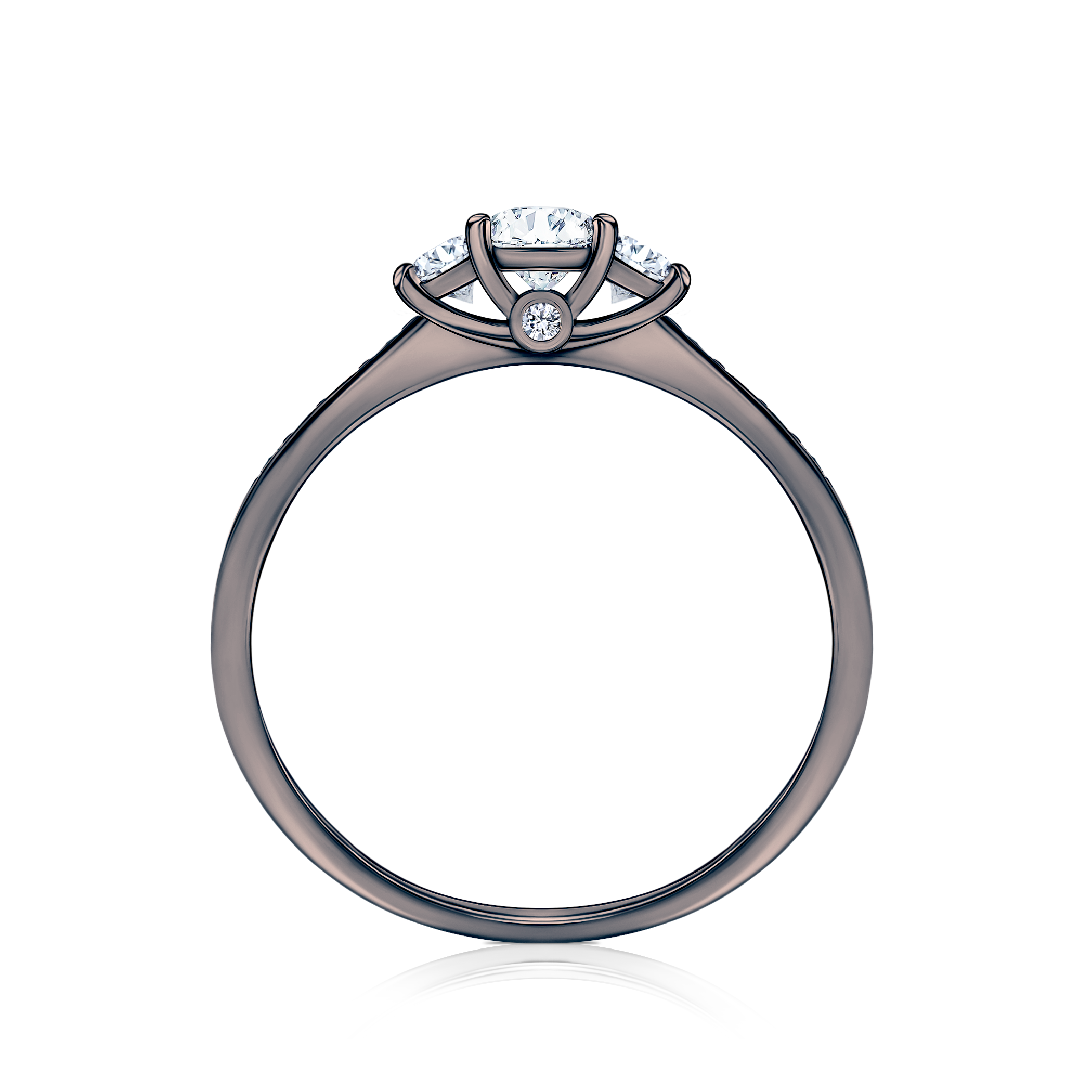 Verlobungsring Dream: schwarzes Gold, Diamanten