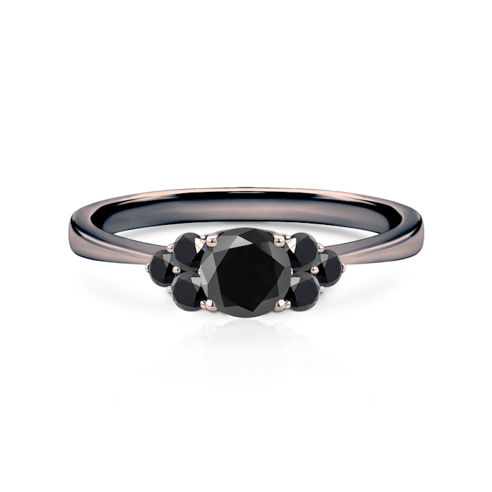 Zásnubný Prsteň Fairytale: čierne zlato, čierny diamant