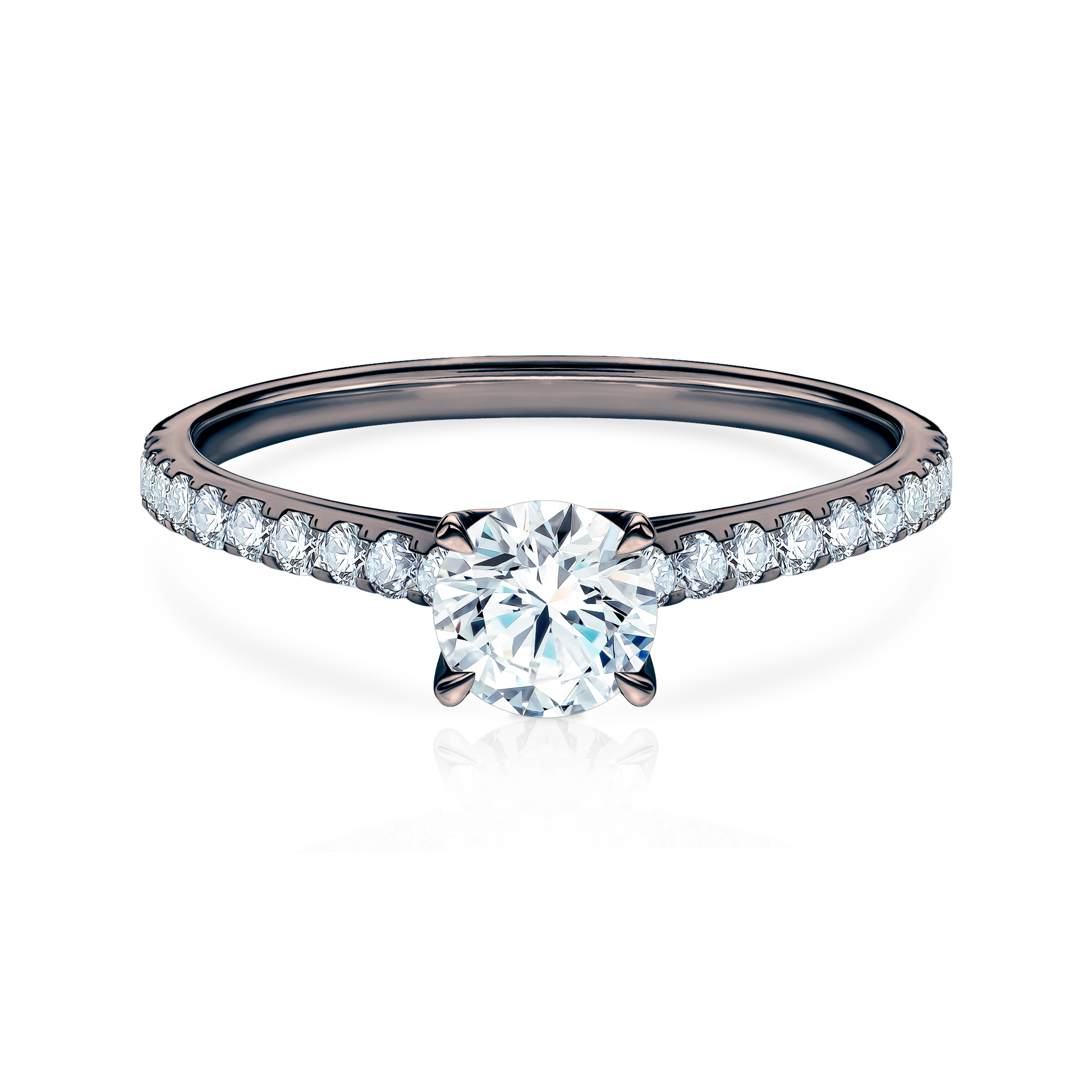 Zásnubní prsten Share Your Love: černé zlato, diamanty