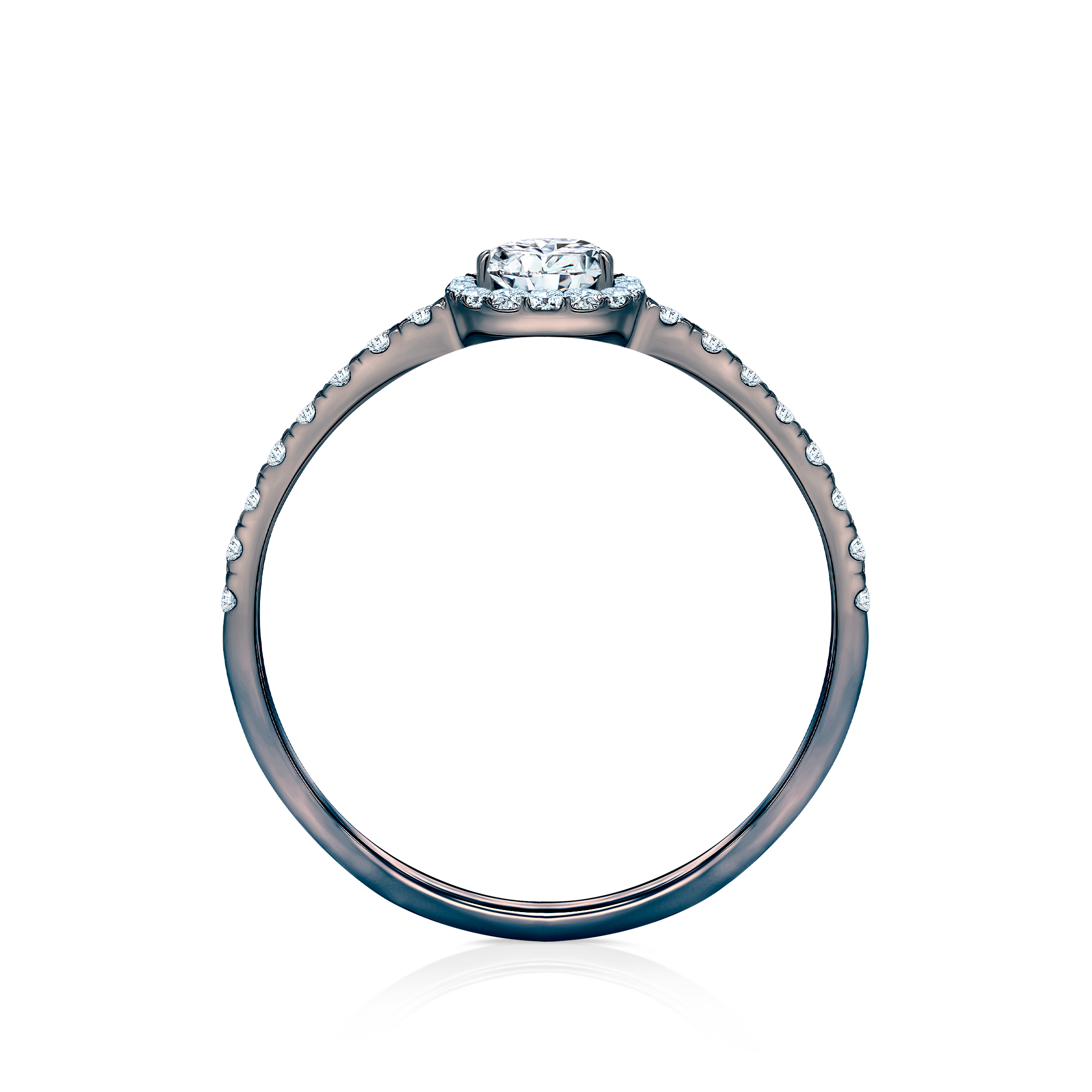 Pierścionek zaręczynowy This is Love: czarne złoto, diament