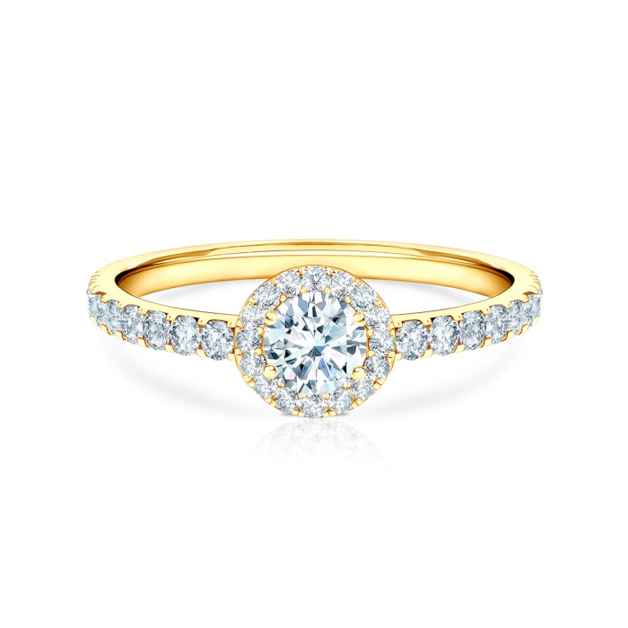 Zásnubný prsteň This is Love: žlté zlato, diamant