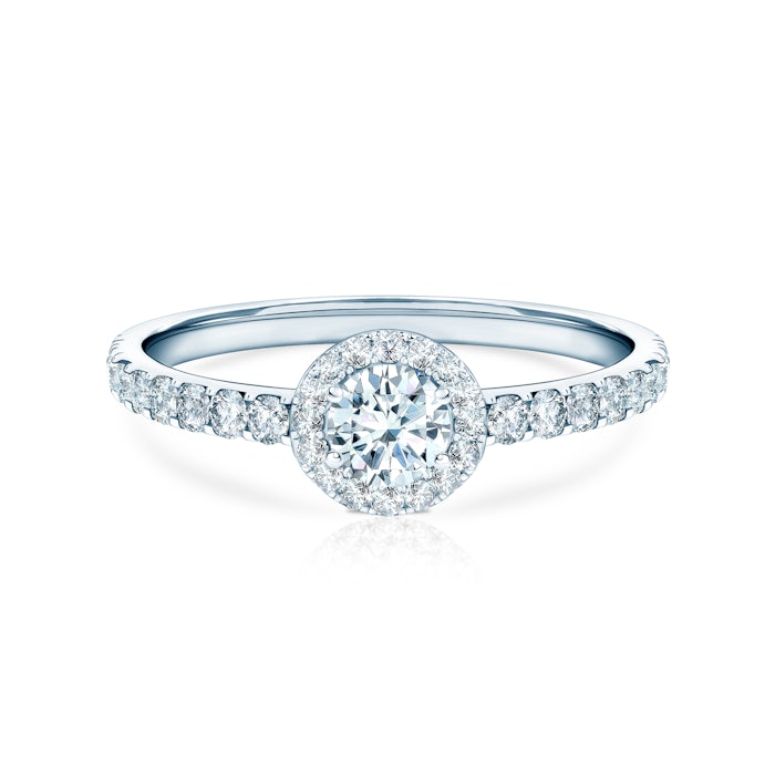 This is Love Collection | Halo Engagement Ring: white gold, diamond