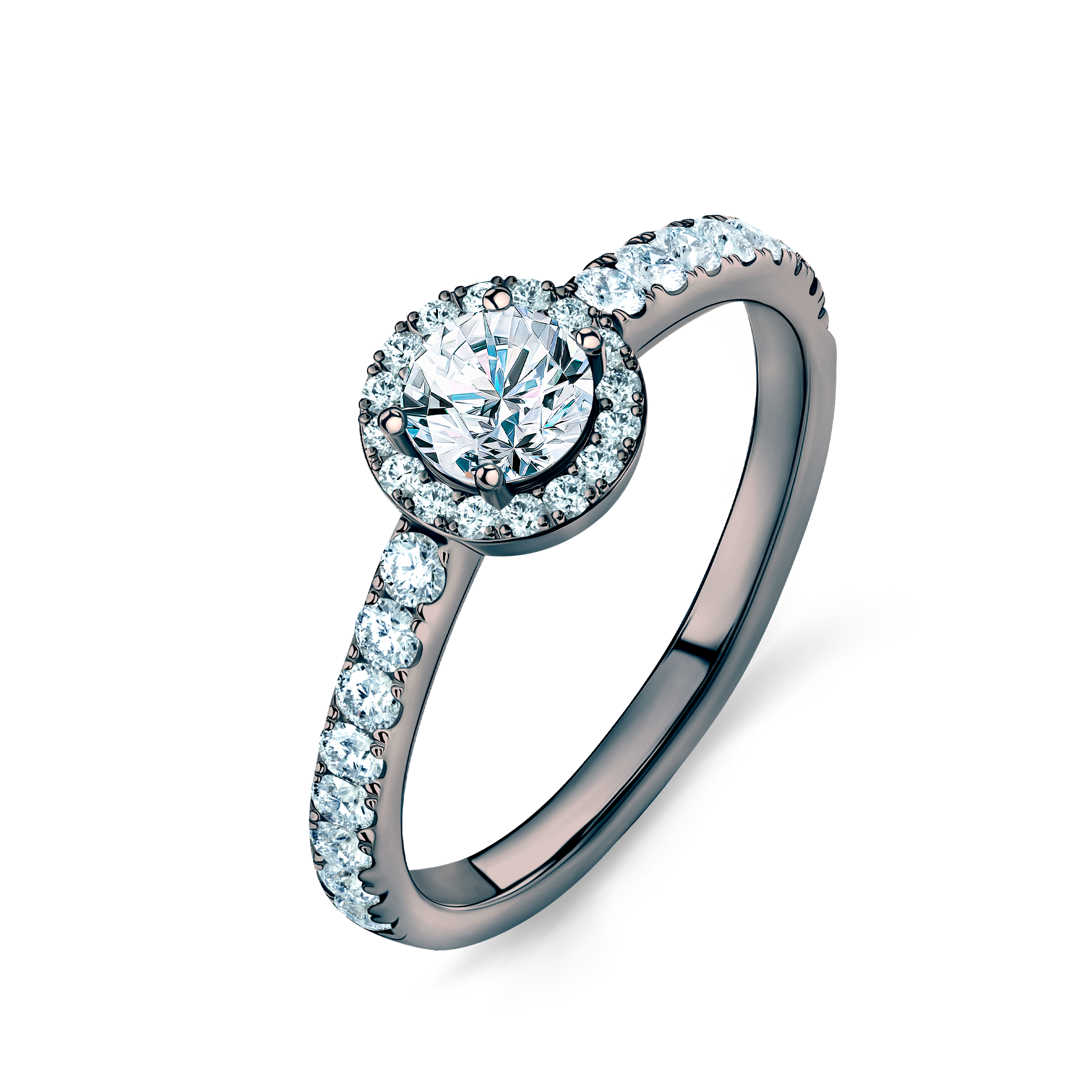 Verlobungsring This is Love: schwarzes Gold, Diamant - 4