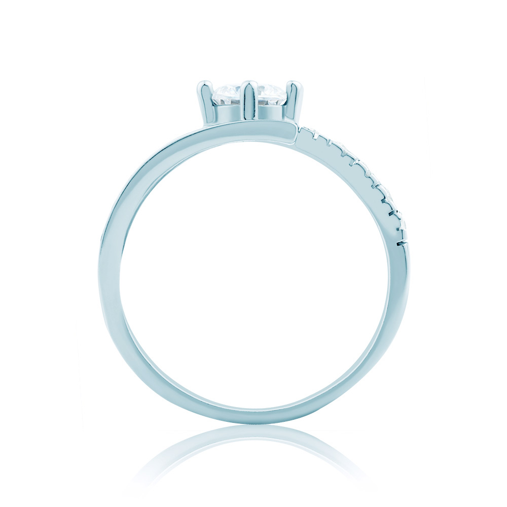 Pierścionek SAVICKI: białe złoto, diamenty