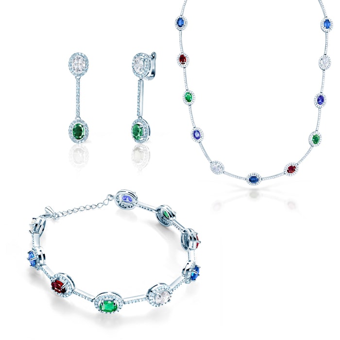 Sada šperků Swan Lake: bílé zlato, diamanty