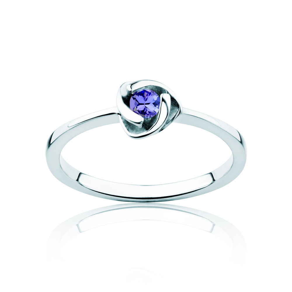 Prsten Blue Lagoon: bílé zlato, tanzanit