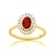 Ring Red Passion: Gold, Rubin
