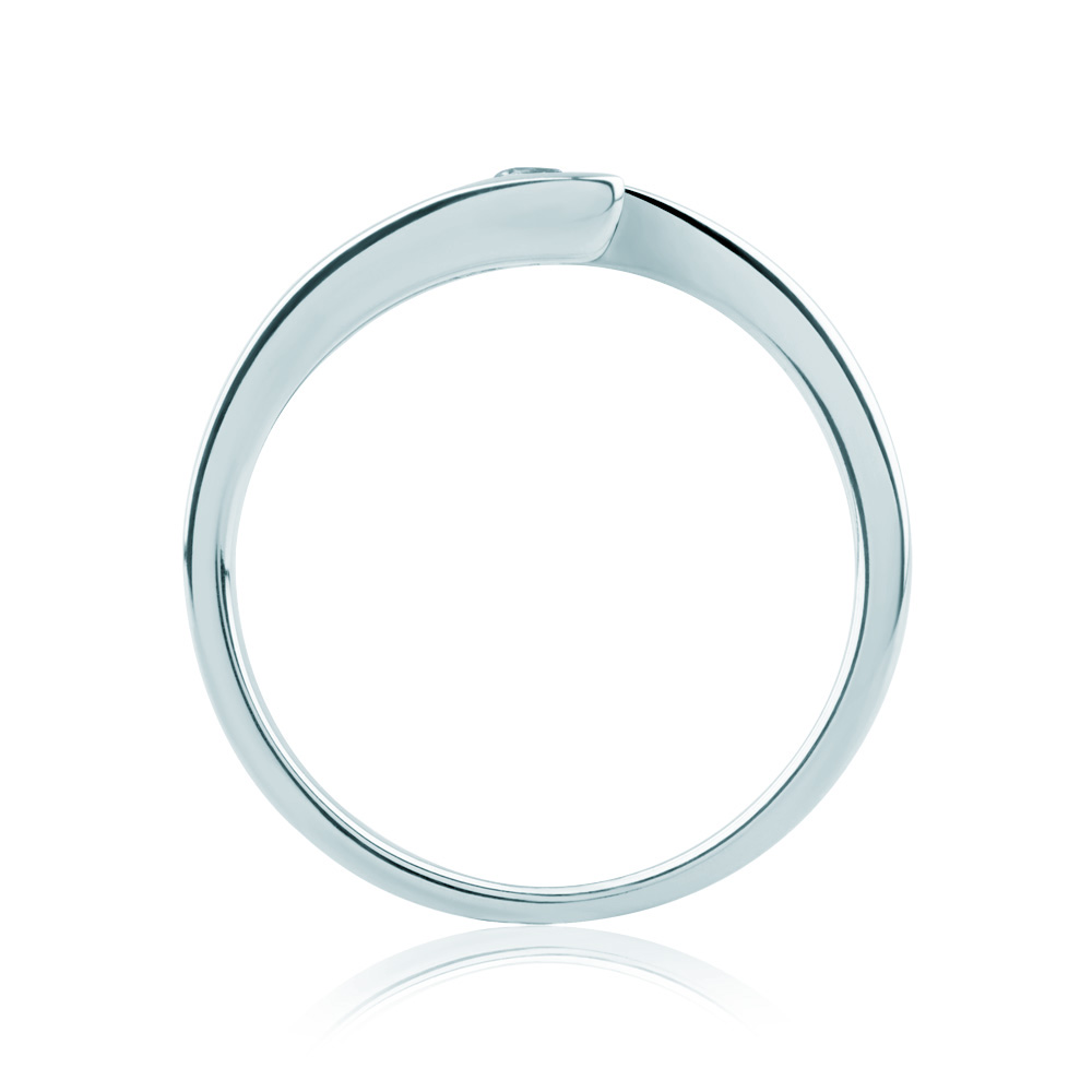 Pierścionek zaręczynowy Minimalism: białe złoto, diament