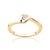 Zásnubní prsten Minimalism: žluté zlato, diamant