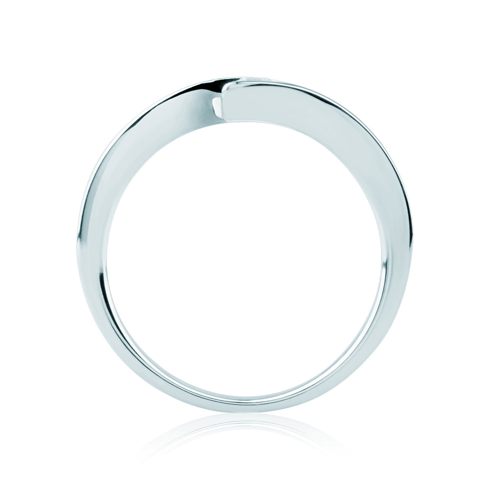 Pierścionek zaręczynowy Minimalism: białe złoto, diament