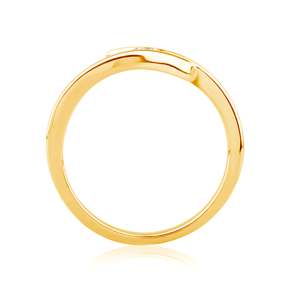 Pierścionek zaręczynowy Minimalism: złoty, diament