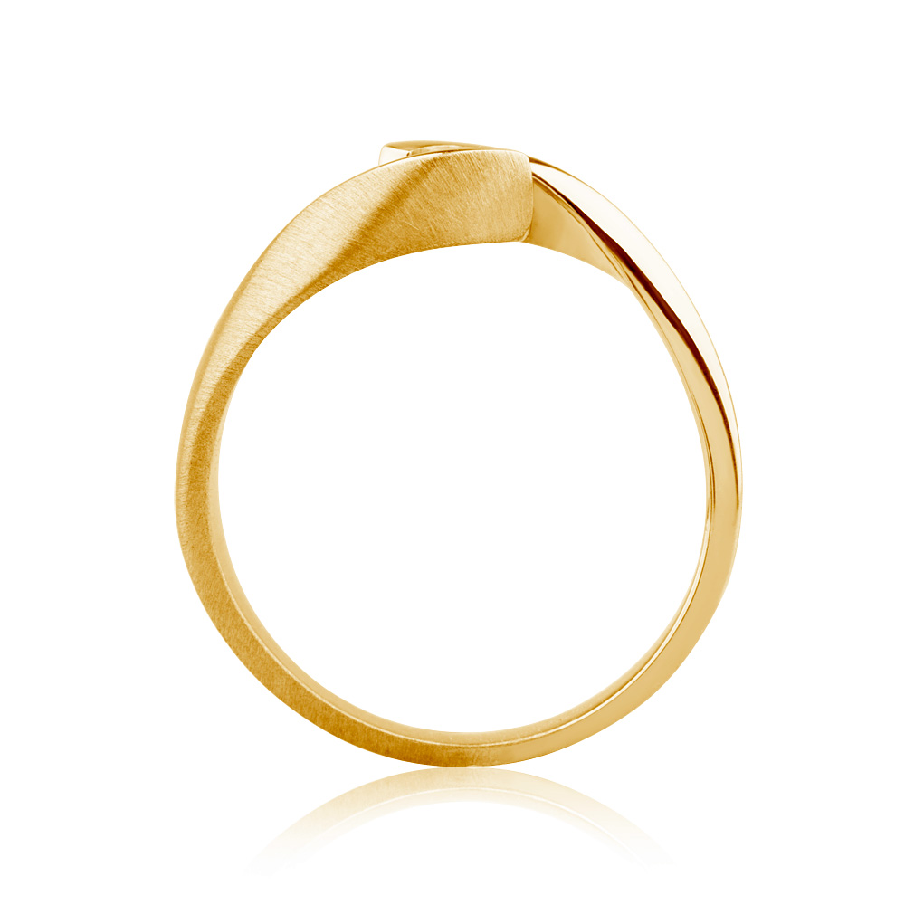 Verlobungsring Minimalismus: Gold, Diamant - 3