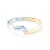 Inel de logodnă Minimalism: aur bicolor, cu diamant