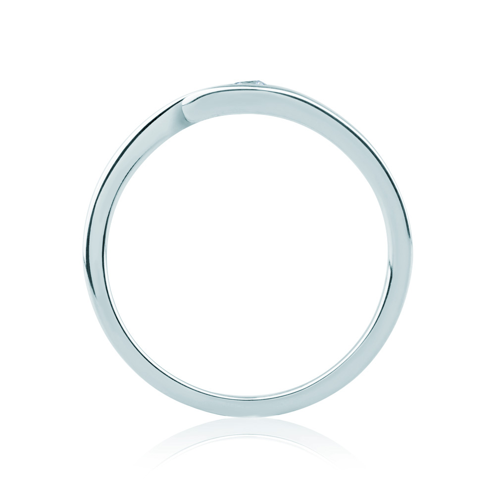 Pierścionek zaręczynowy Minimalism: białe złoto, diament