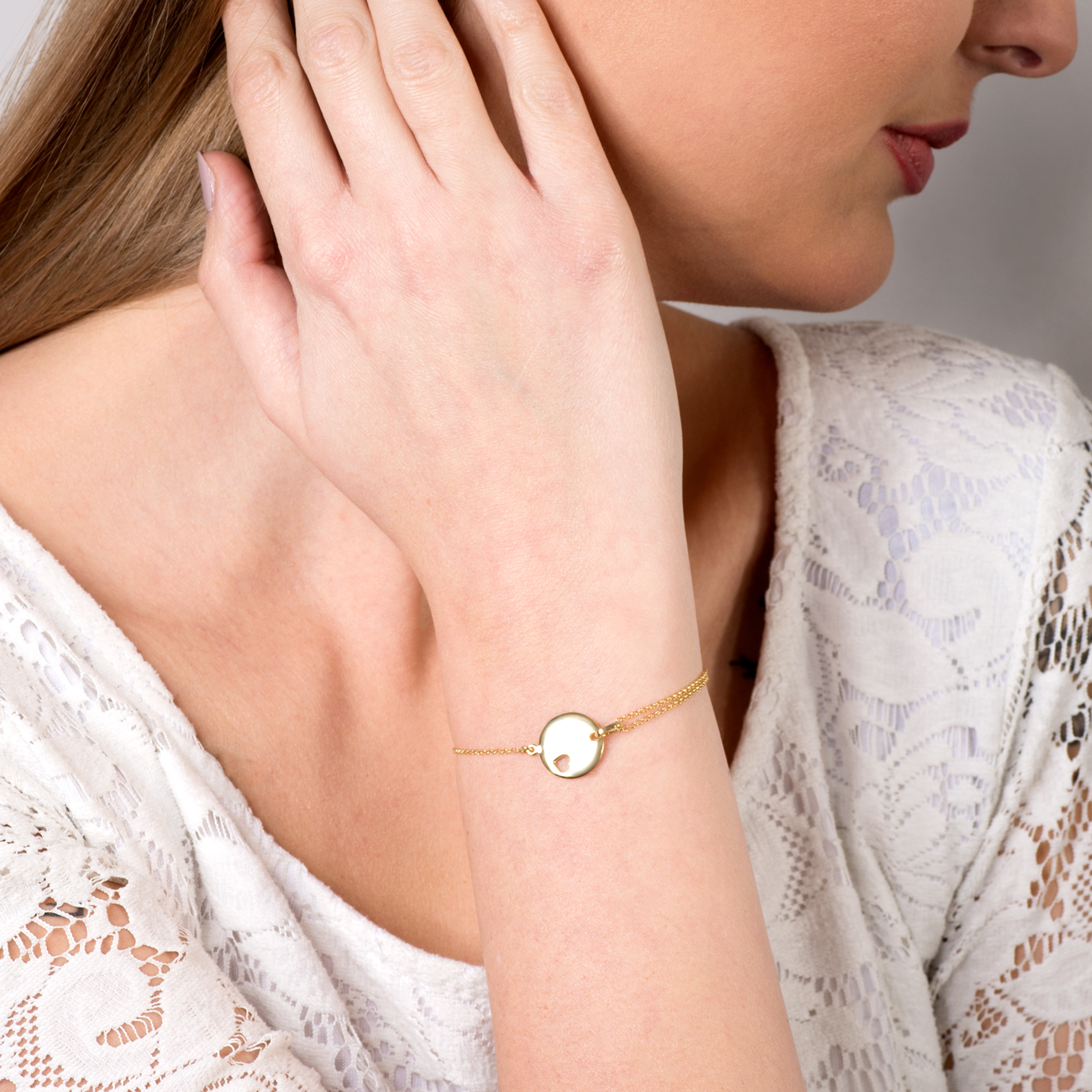 Bransoletka celebrytka koło Savicki: srebrna pozłacana