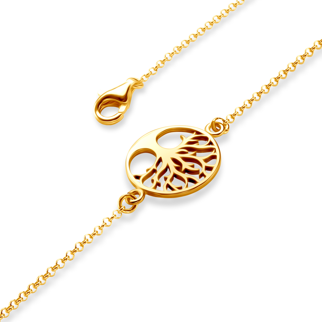 Bransoletka celebrytka drzewo życia Savicki: srebrna pozłacana - 3