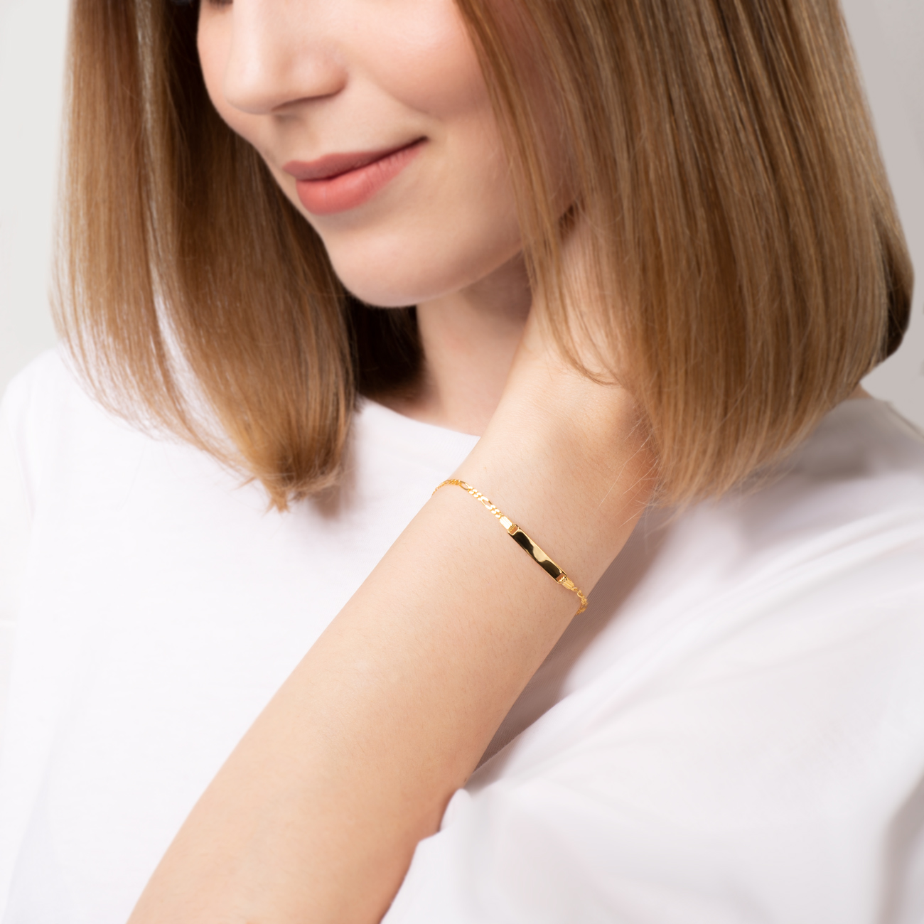 Armband Kette mit Anhänger Savicki: Silber Vergoldet - 5