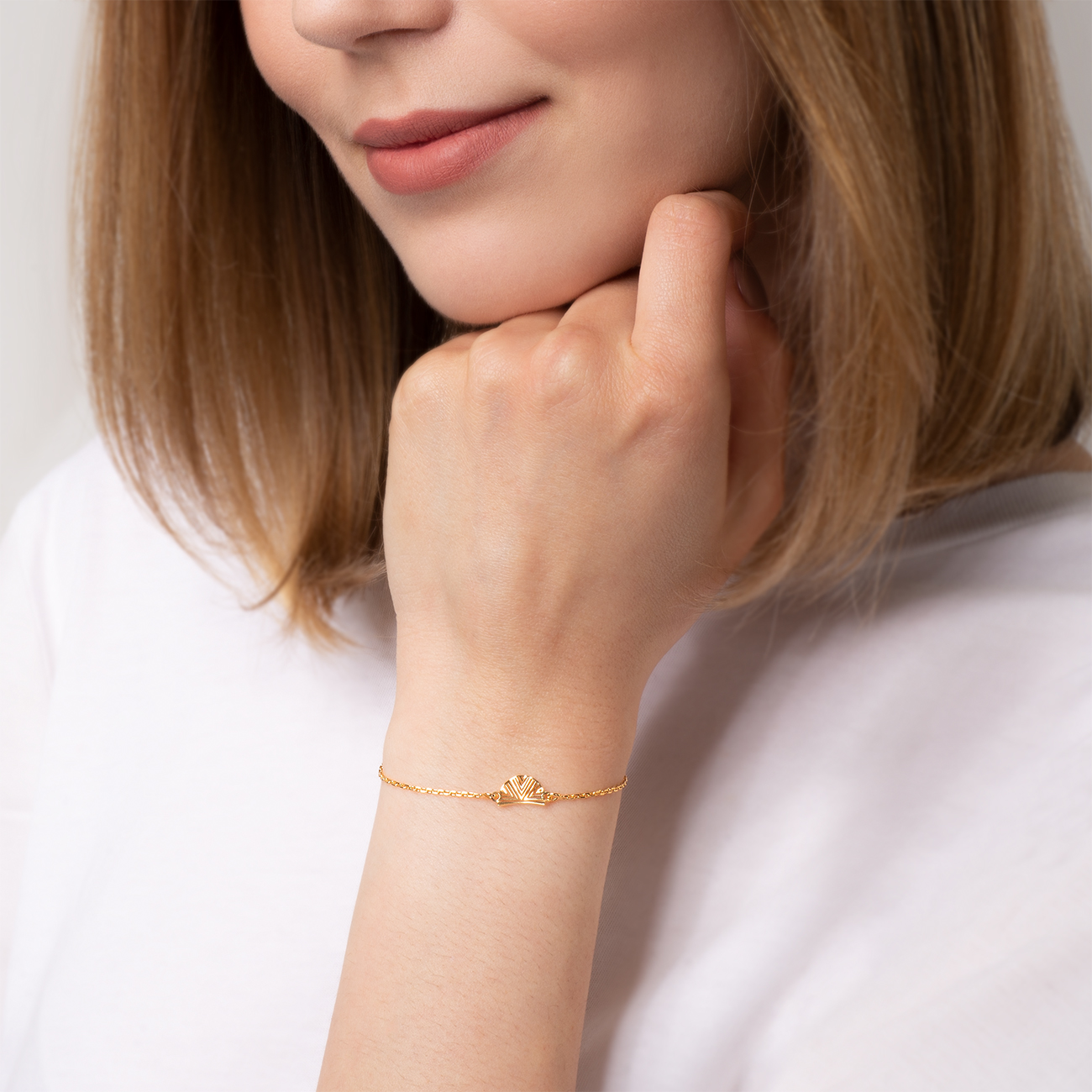 Bransoletka celebrytka Savicki: srebrna pozłacana - 5