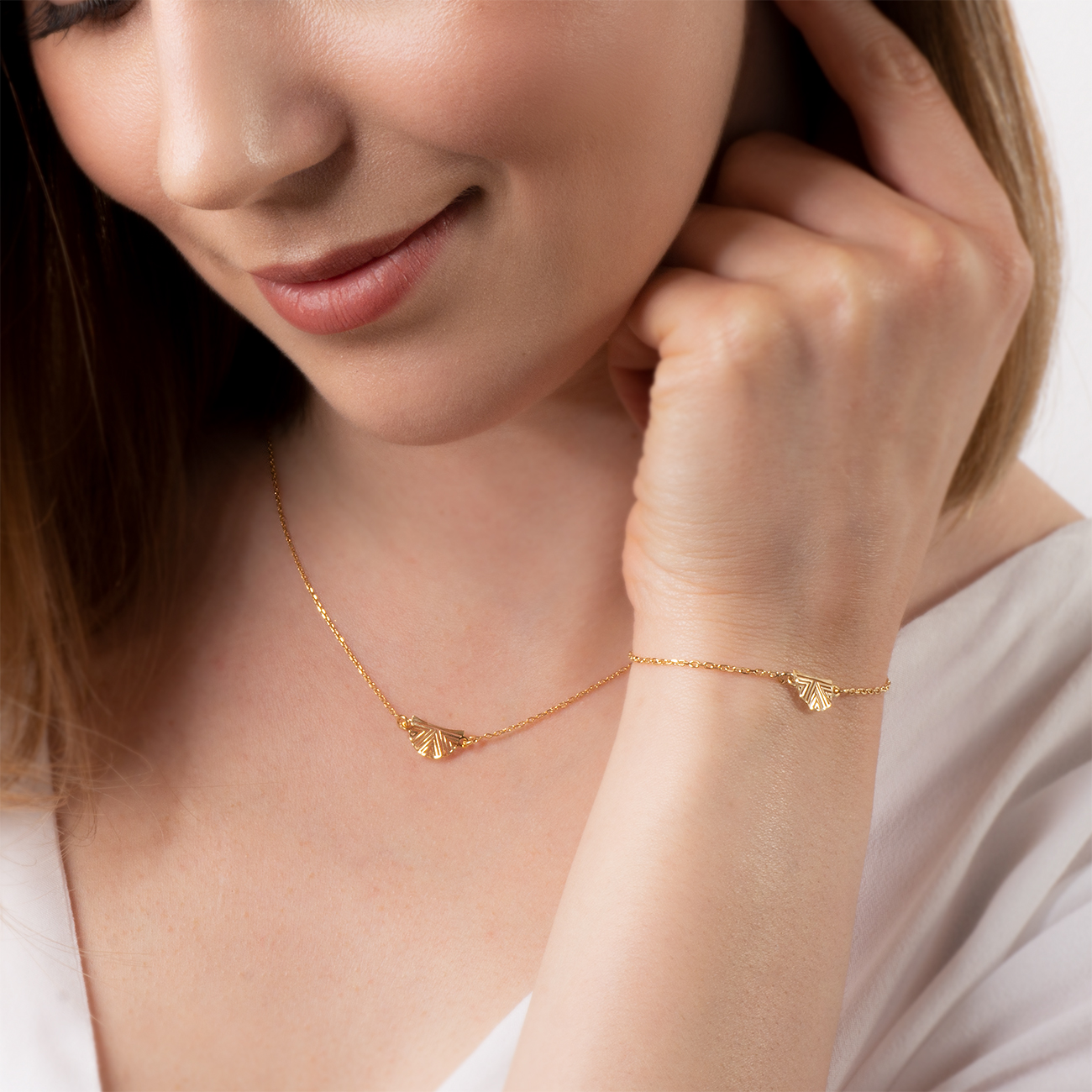 Bransoletka celebrytka Savicki: srebrna pozłacana - 6