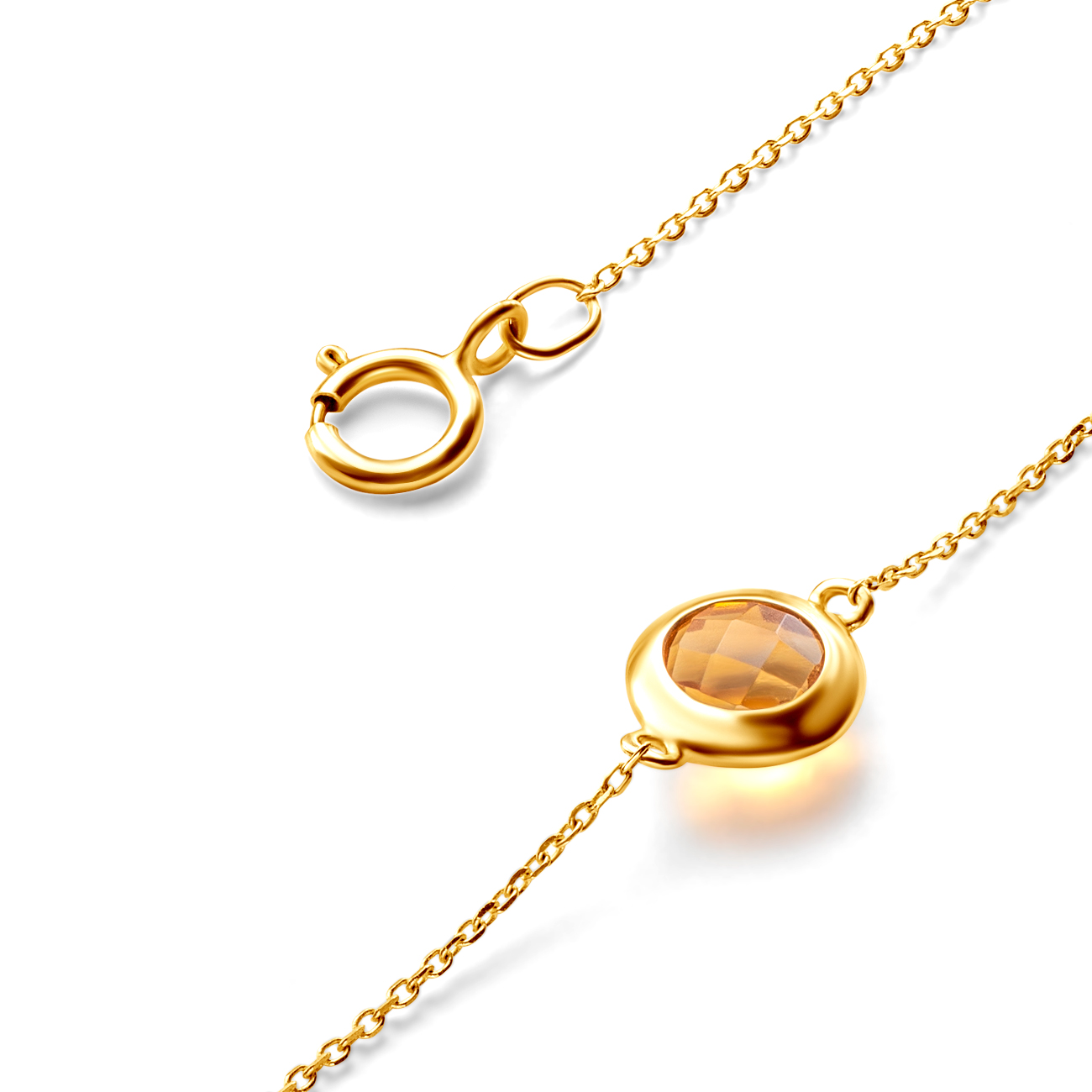 Bransoletka Savicki: złota, cytryn - 3