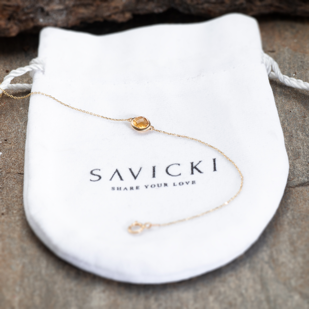 Bransoletka Savicki: złota, cytryn - 4