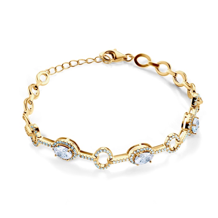 Bracelet Swan Lake: gold, diamonds