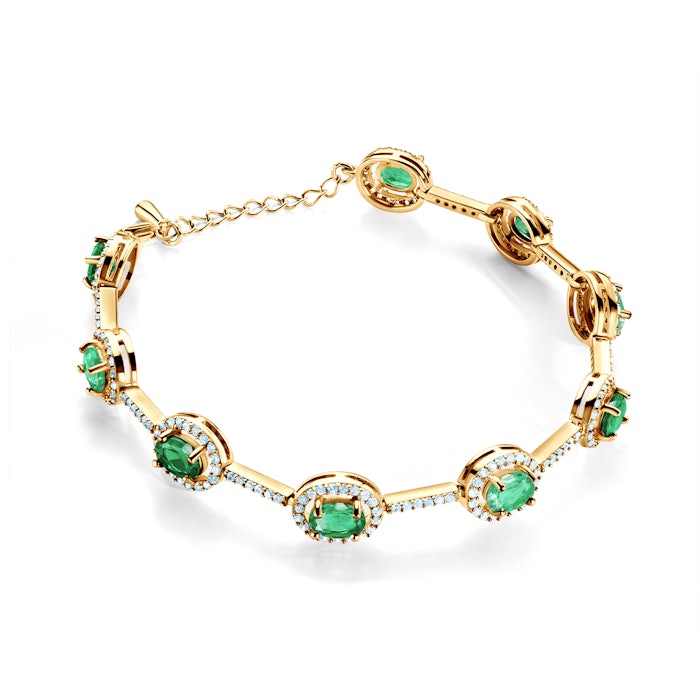 Bracelet Swan Lake: white gold, diamonds