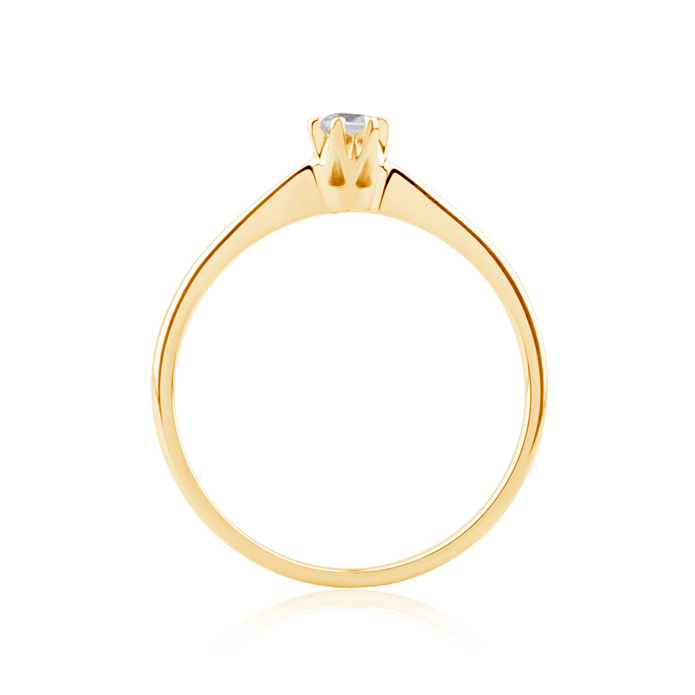 Pierścionek zaręczynowy Triumph of Love: złoty, diament