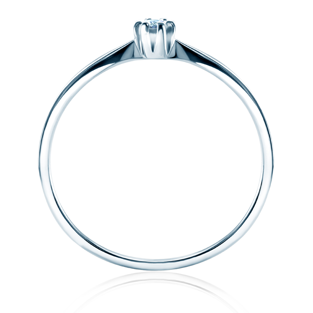 Pierścionek zaręczynowy Triumph of Love: białe złoto, diament