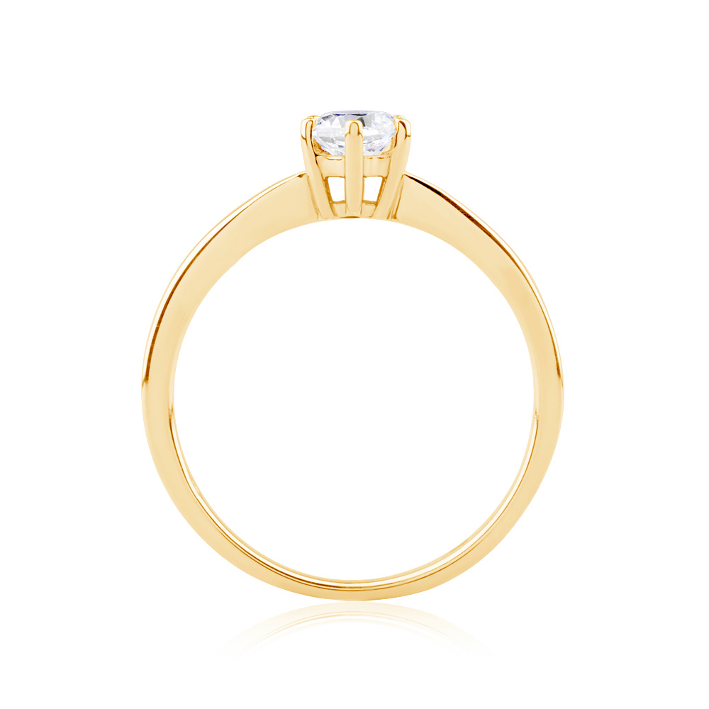 Pierścionek zaręczynowy Triumph of Love: złoty, diament