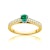 Secret Garden gyűrű: kétszínű arany és smaragd