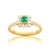 Secret Garden gyűrű: arany és smaragd