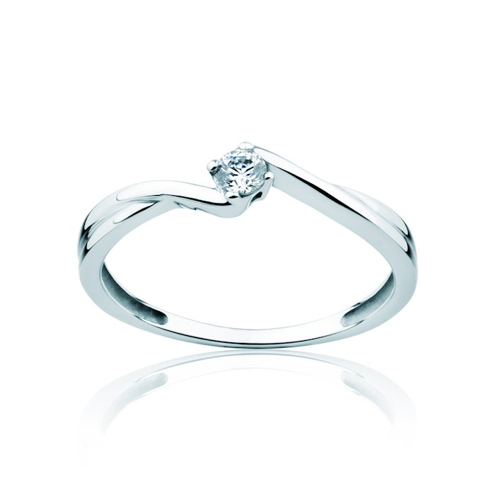 Classical Inspiration Collection | Tension Engagement Ring: white gold, diamond