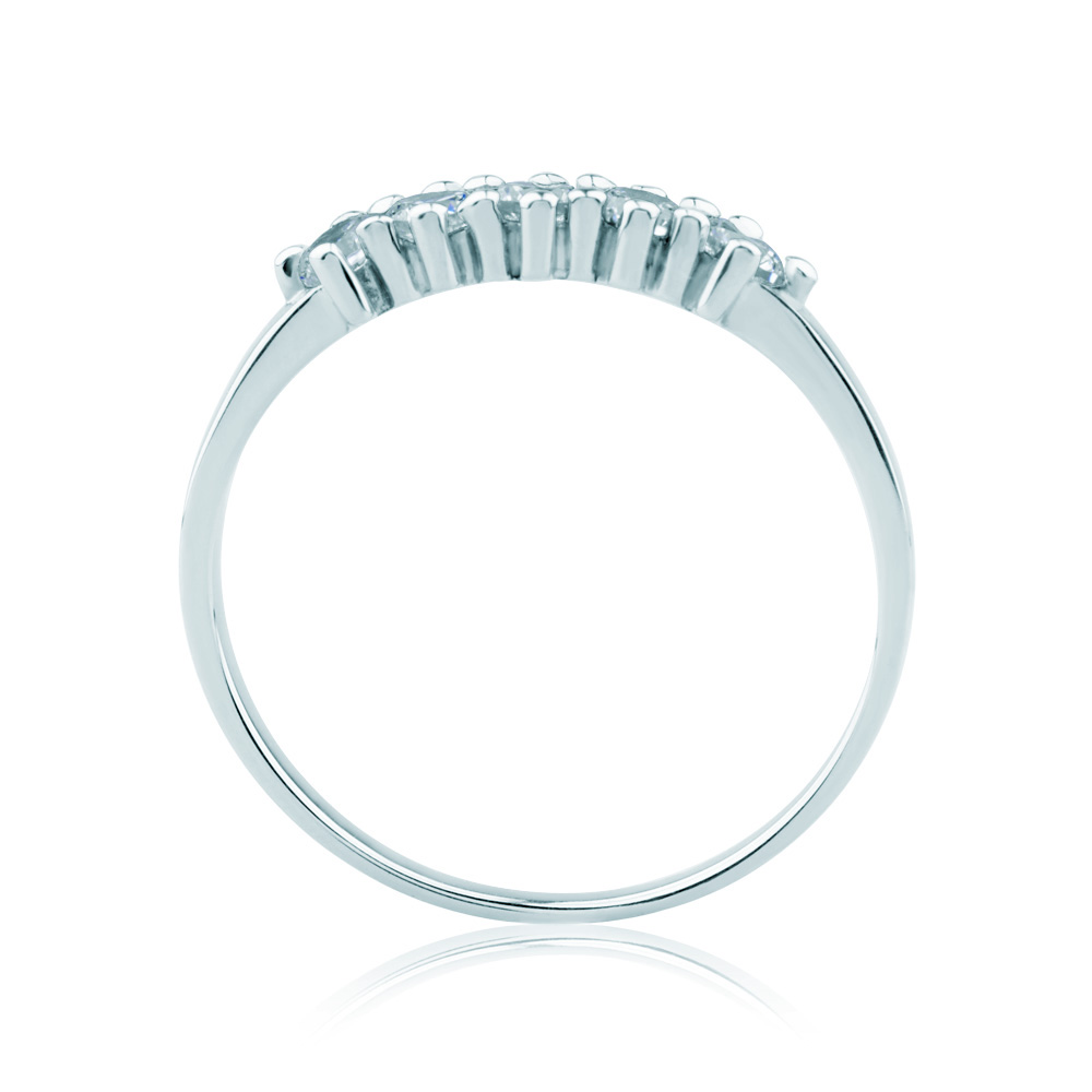 Pierścionek Classical Inspiration: białe złoto, diamenty