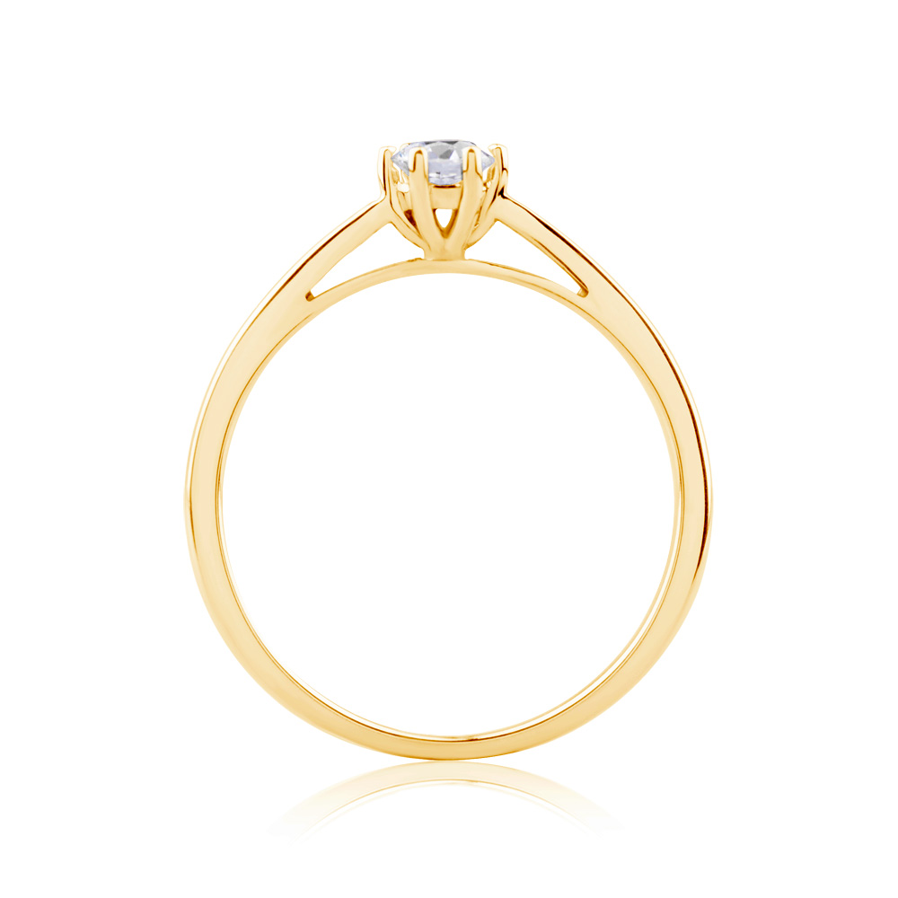 Pierścionek zaręczynowy Classical Inspiration: złoty, diament