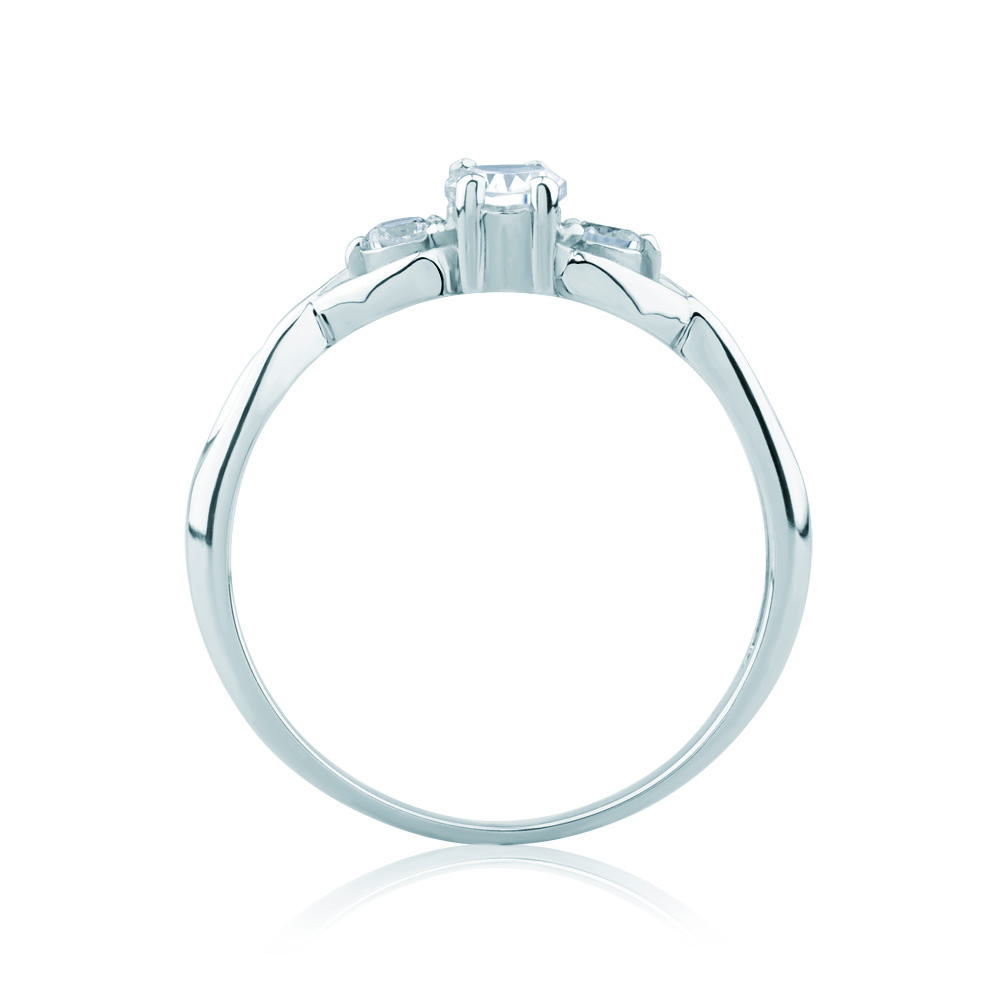 Pierścionek zaręczynowy Classical Inspiration: białe złoto, diamenty