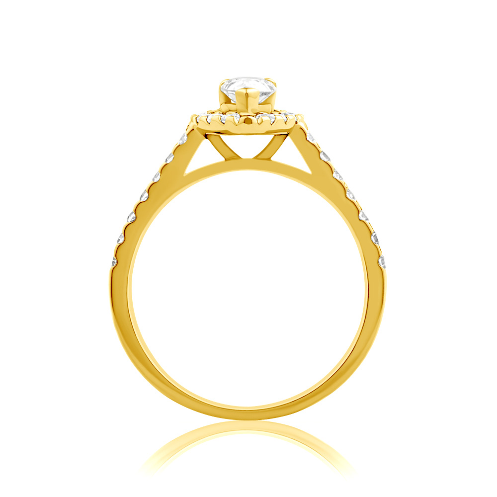 Pierścionek SAVICKI: złoty, diamenty