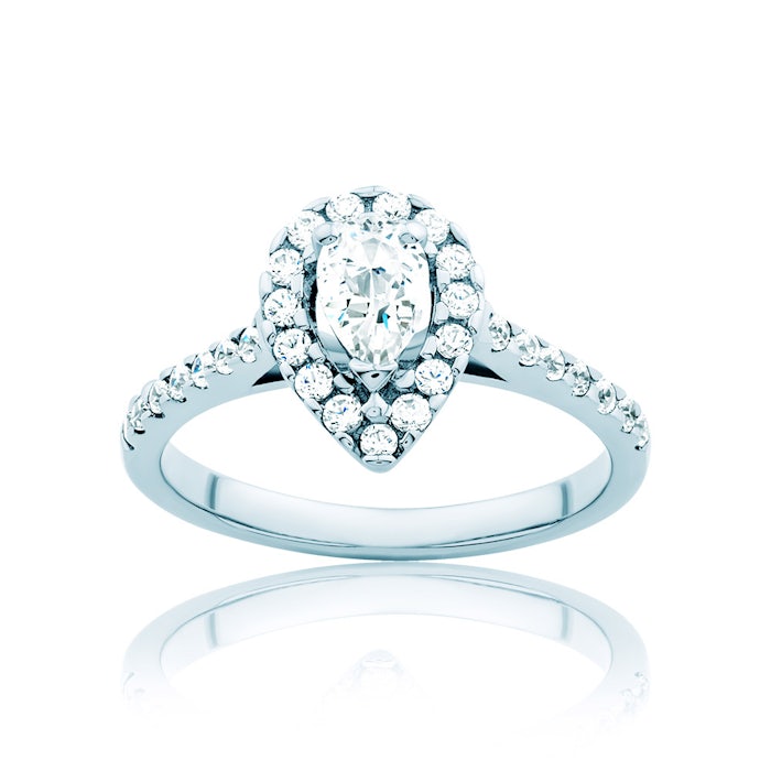 Pierścionek SAVICKI: białe złoto, diamenty