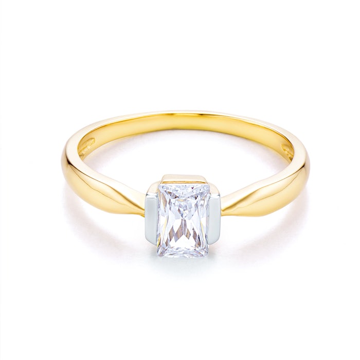 Prsten SAVICKI: žluté zlato, zirkon