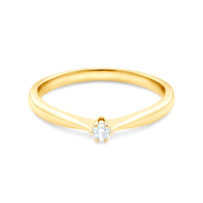 Zásnubný prsteň SAVICKI: žlté zlato, diamant