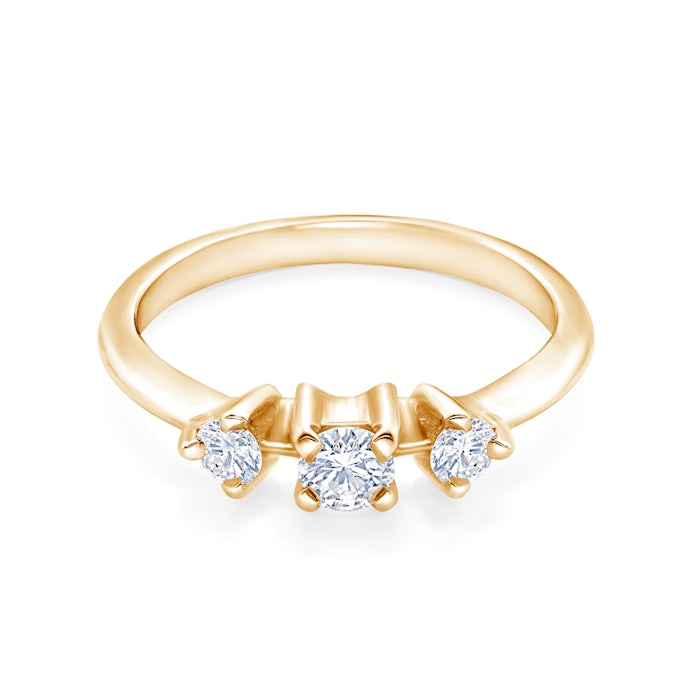 Zásnubný prsteň SAVICKI: žlté zlato, diamant