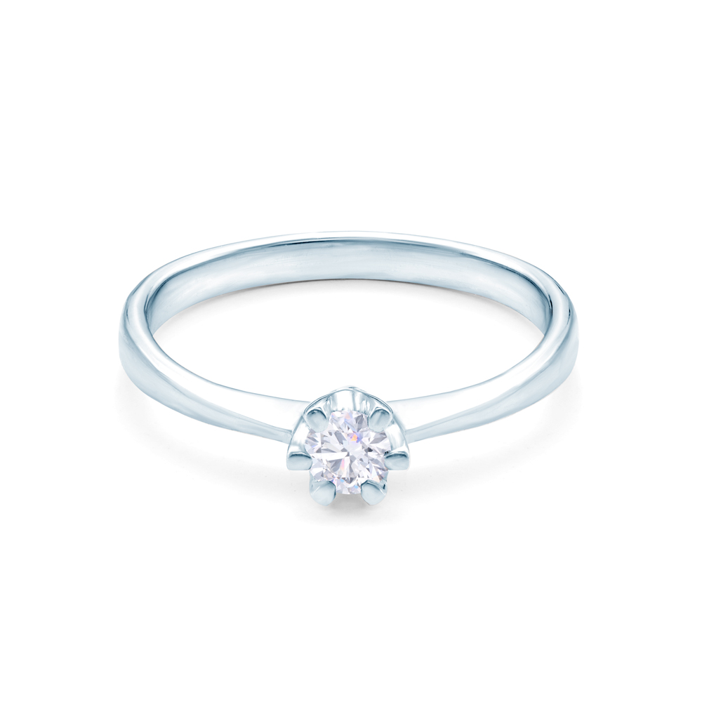 Solitaire Engagement Ring: white gold, diamond