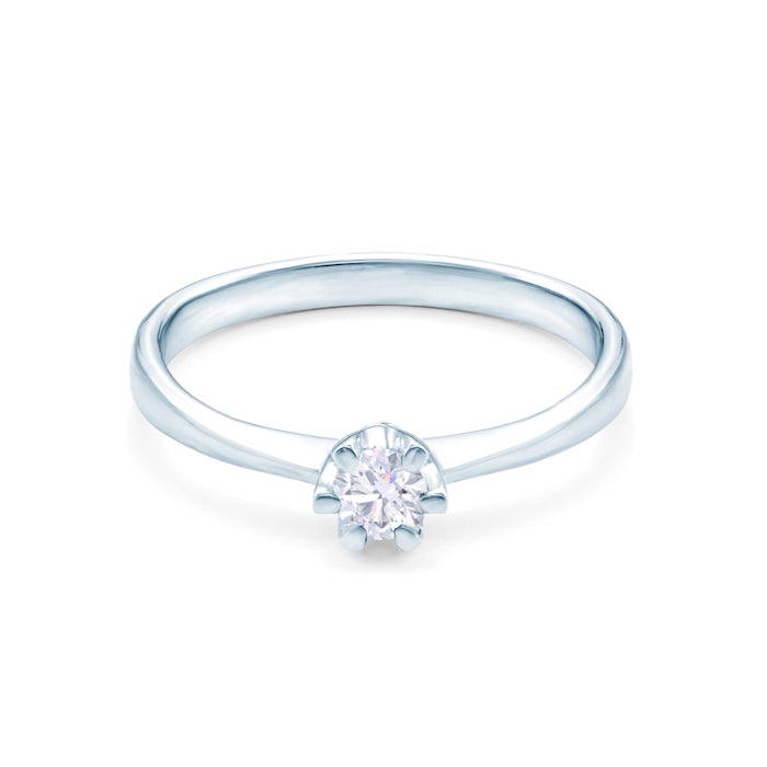 Solitaire Engagement Ring: white gold, diamond