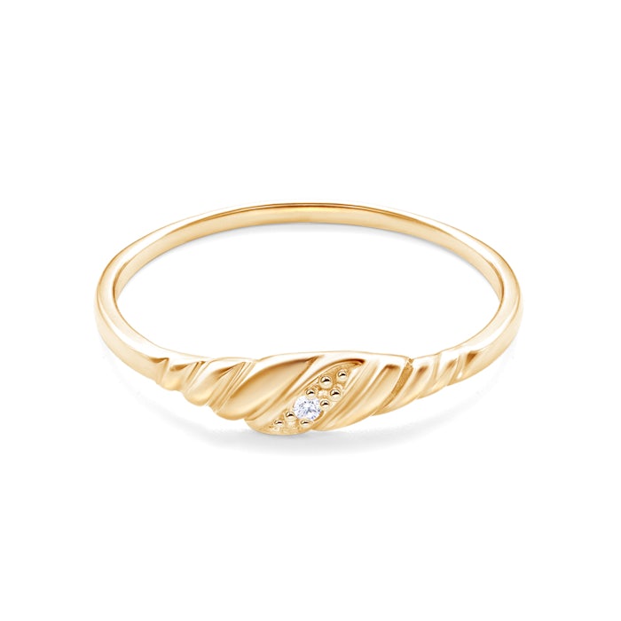 Pierścionek zaręczynowy SAVICKI: złoty, diament