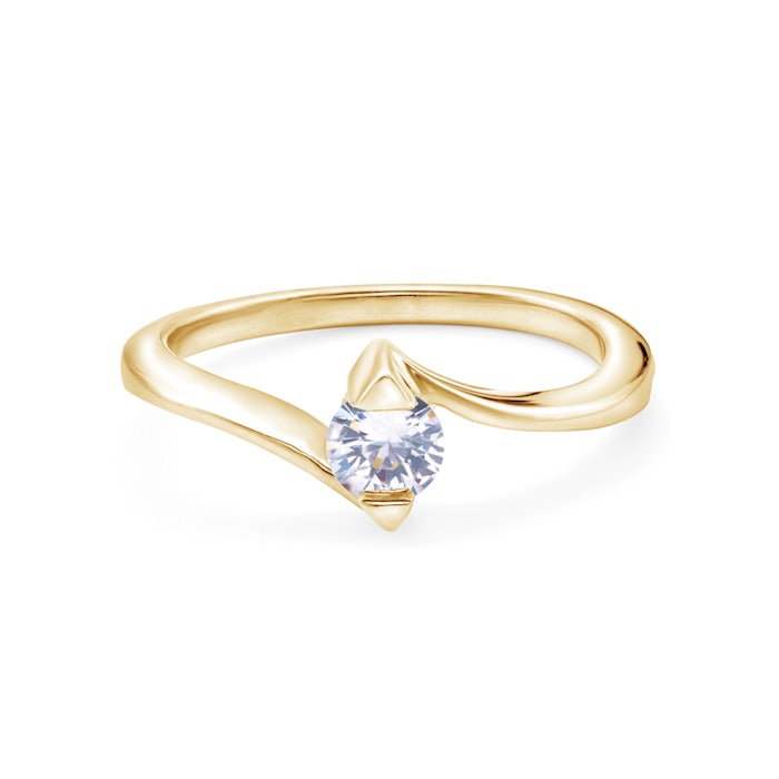 Pierścionek zaręczynowy SAVICKI: złoty, diament