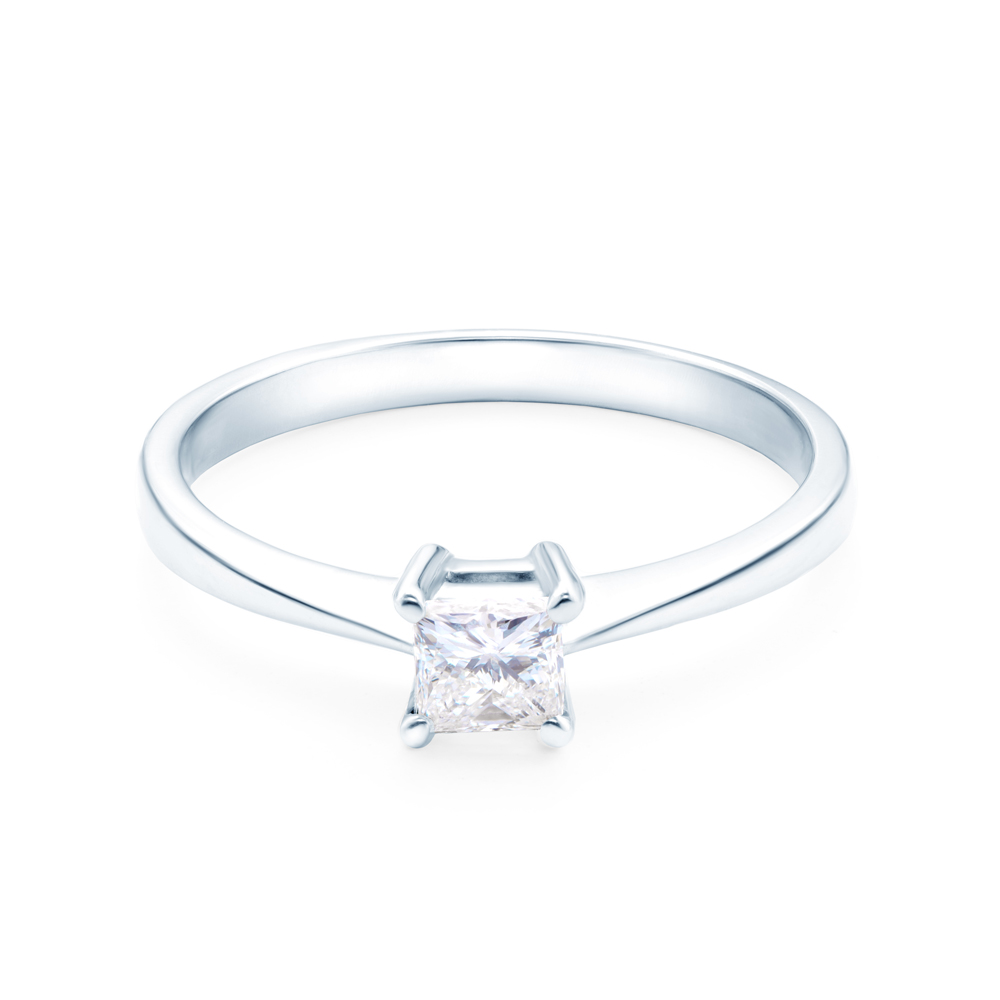 Pierścionek zaręczynowy SAVICKI: białe złoto, diament