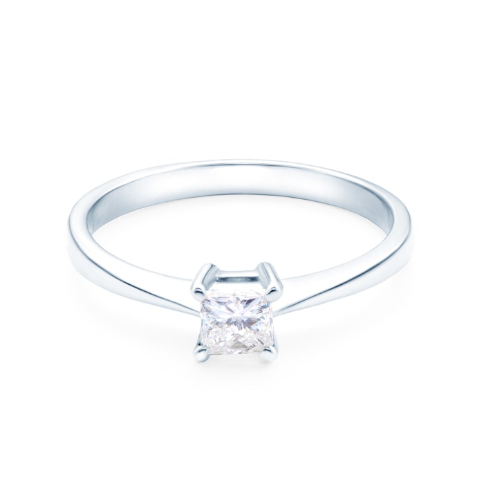 Pierścionek zaręczynowy SAVICKI: białe złoto, diament