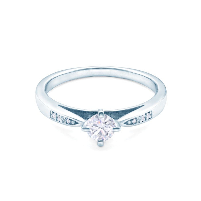 Zásnubní prsten SAVICKI: bílé zlato, diamanty