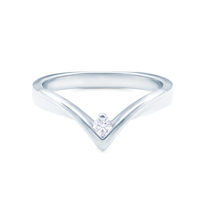 Zásnubní prsten SAVICKI: bílé zlato, diamant